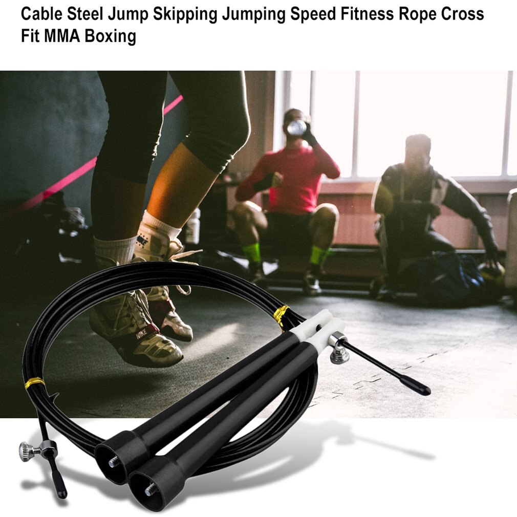Jump Skipping Ropes Cable Steel Wire Adjustable Fast Speed ABS Handle Flexible Jump Ropes Crossfit Training Boxing Sports Exerci