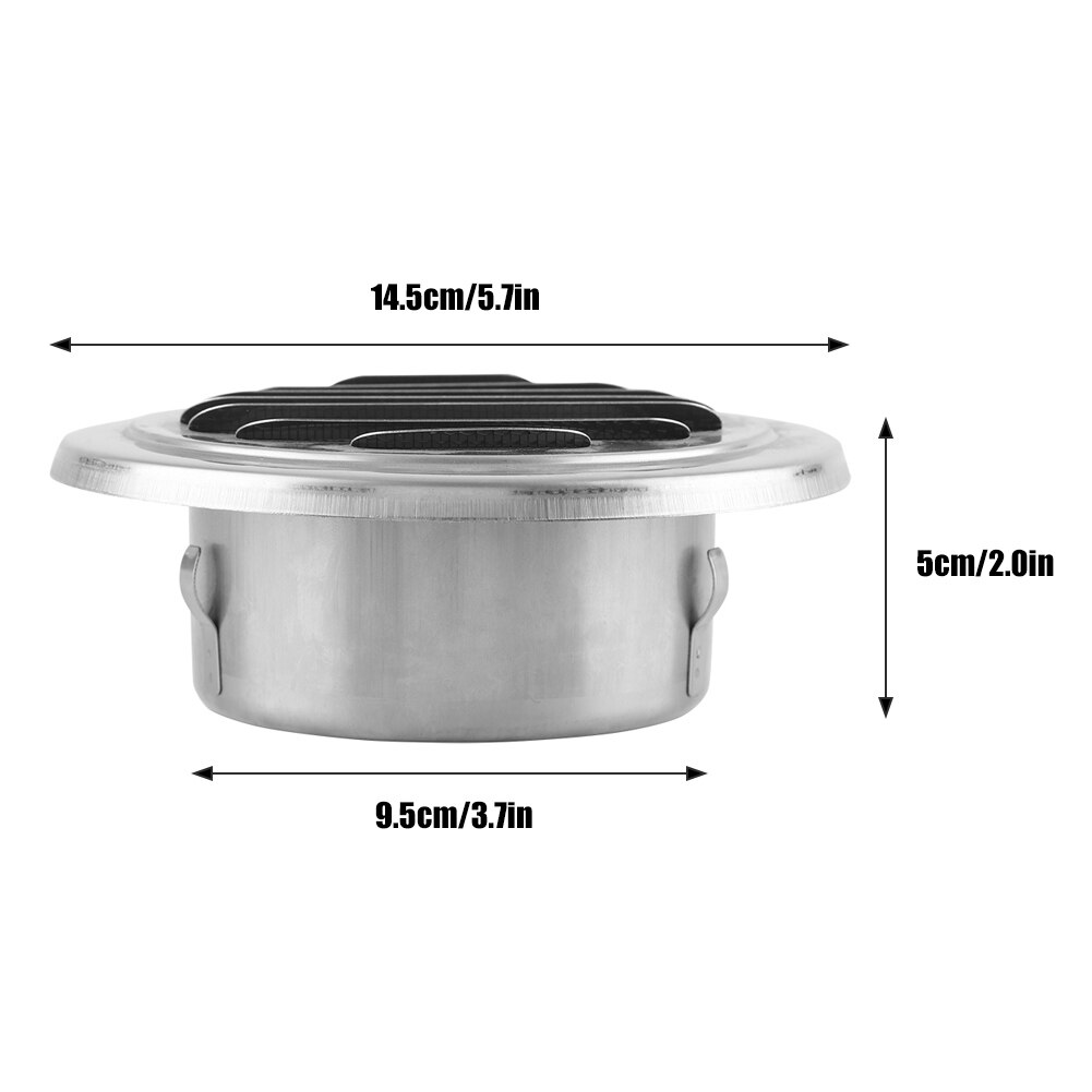 Wall Air Vent Stainless Steel Round Wall Air Vent Flat Grille Ducting Ventilation Cover Outlet Insect Mesh