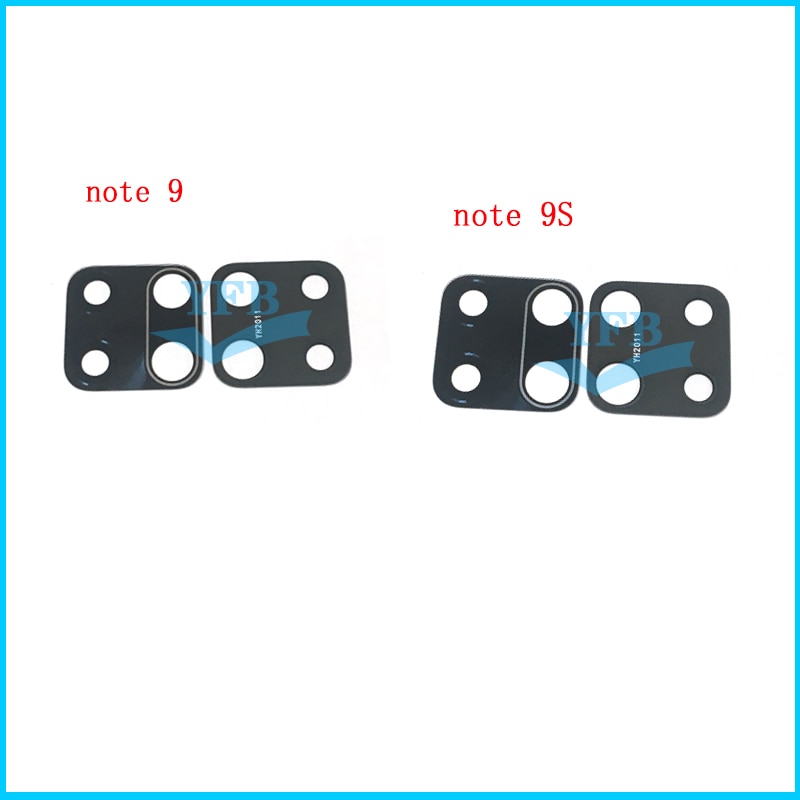 100pcs Camera Glass Lens For Xiaomi Redmi note 9 note 9S Rear Bcak Camera Glass Cover With Adhesive Sticker Replacement Parts