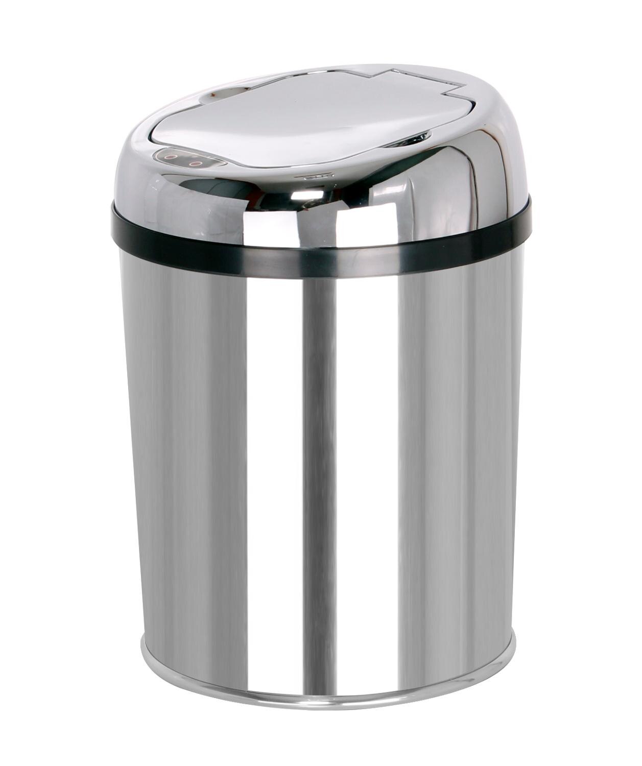 3 liters automatisk åben luk skraldespand sensor affaldsbeholder berøringsfrit skraldespand rustfrit stål med indvendig plastbeholder