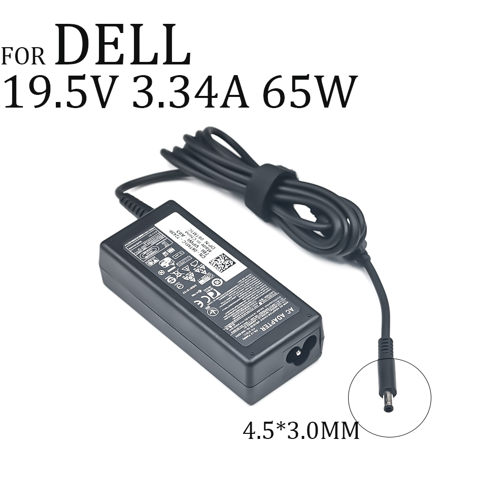 19.5V 3.34A 65W 4.5*3.0mm Laptop Charger Adapter For Dell Inspiron 15 3551 3552 3558 5551 5552 5555 5558 5559 7568 P28E P57G