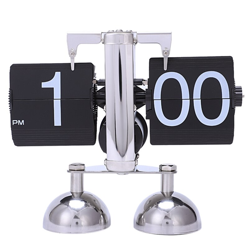Vintage Retro Flip reloj escala moderno Digital Auto página girando doble soporte Flip relojes Home Escritorio de decoración reloj de cuarzo de mesa