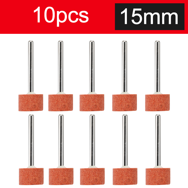 Abrasive Mounted Stone 10pcs 3mm Shank Grinding Head Stone Wheel For Rotary Tools Accessories: Orange