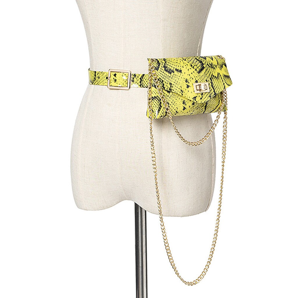 Snake Fanny Pack Dames Pu Lederen Riem Tas Vrouwen Banana Mini Tas Op Een Riem Luxe Vrouwen borst Zak
