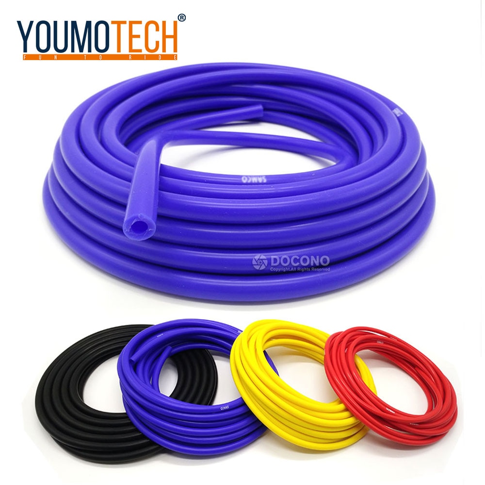 Auto Vakuum Silikon Schlauch 100% silikon 5 Meter 3mm/4mm/6mm/8mm Kühler koppler Rohr Rohr Silikon Schläuche Blau Schwarz verrotten