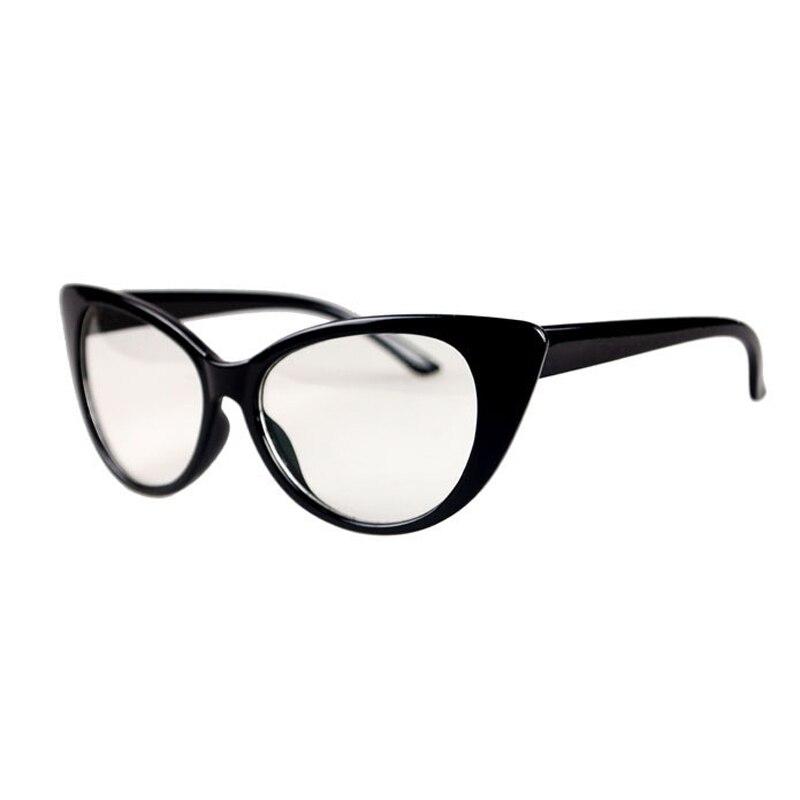 Olnylo retro cat eye brilmontuur met heldere lenzen, merk voor dames met blue-ray optische brilmontuur, bijziendheidslens, damesmontuur met gewone bril: T1