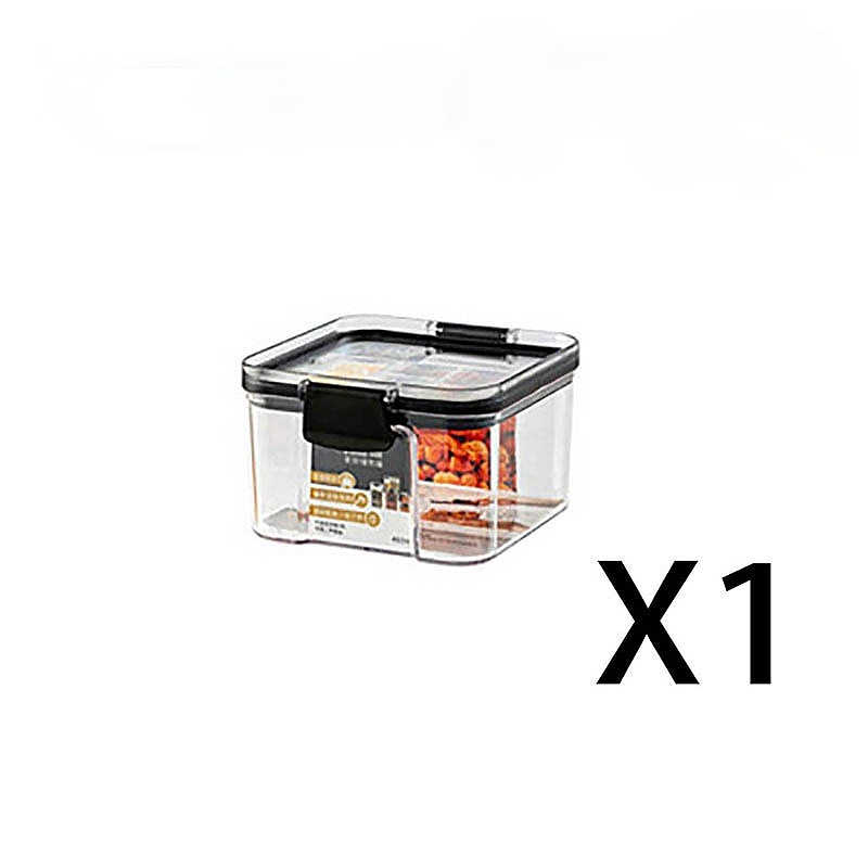 1800ml Set Stackable Kitchen Sealed Jar Plastic Food Storage Box Multigrain Storage Tank Dried Fruit Tea Jar Storage Containers: 460ml