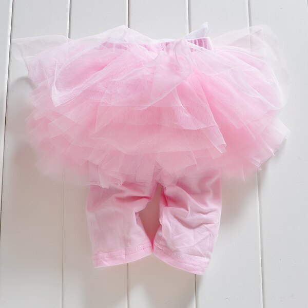 Falda tutú para niños y niñas, mallas, pantalones de gasa para niñas, faldas de con lazo, Ropa de baile, falda pantalón para niñas: Rosa / 4