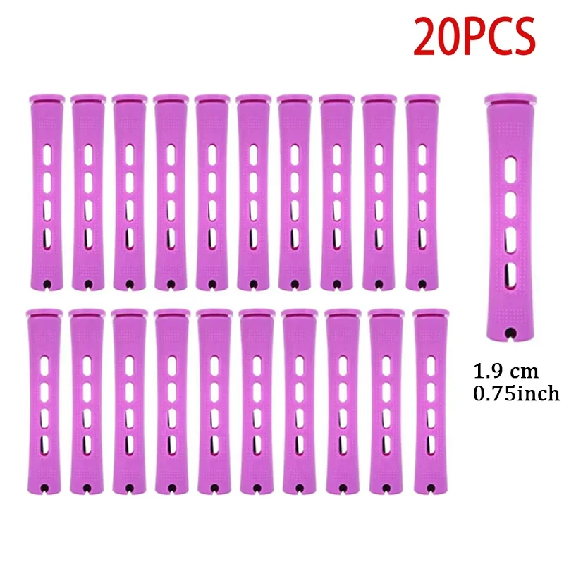 20 kpl permanenttikihartimia, 5 kokoa kihartimia, muovisia kylmäaaltokihartimia, permanenttikihartimia, hiustenmuotoiluvälineitä: Harmaa