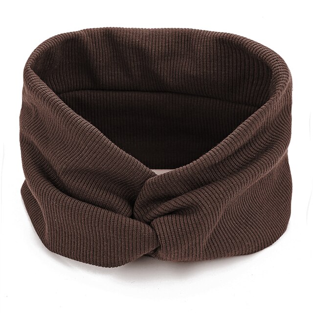 Bandeau d'hiver pour femmes, nœud supérieur, turban, bandeau, accessoire pour cheveux couleur bonbon: 622974