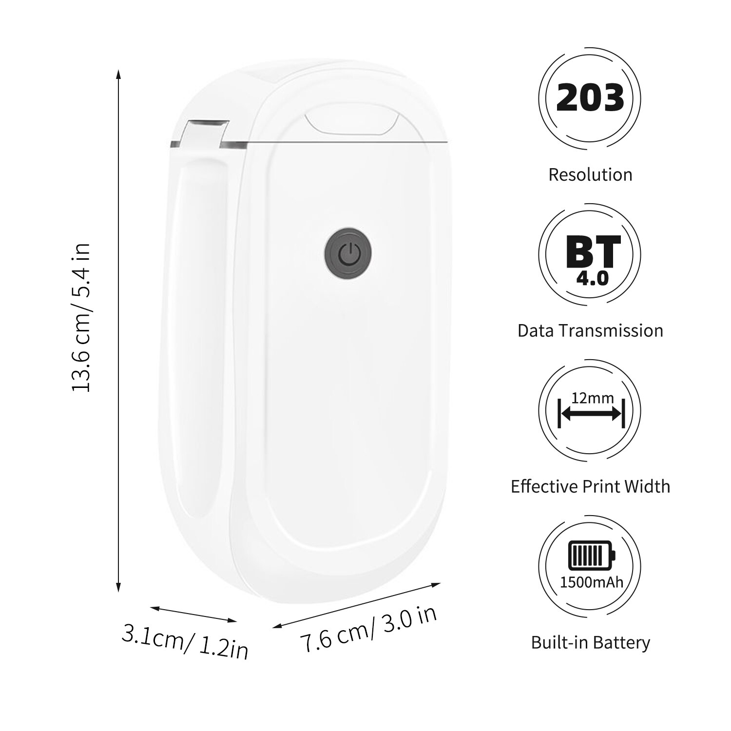 Mini Thermal Label Printer Portable BT Printer Code Sticker Printer Barcode Thermal Adhesive Clothing Label Printers