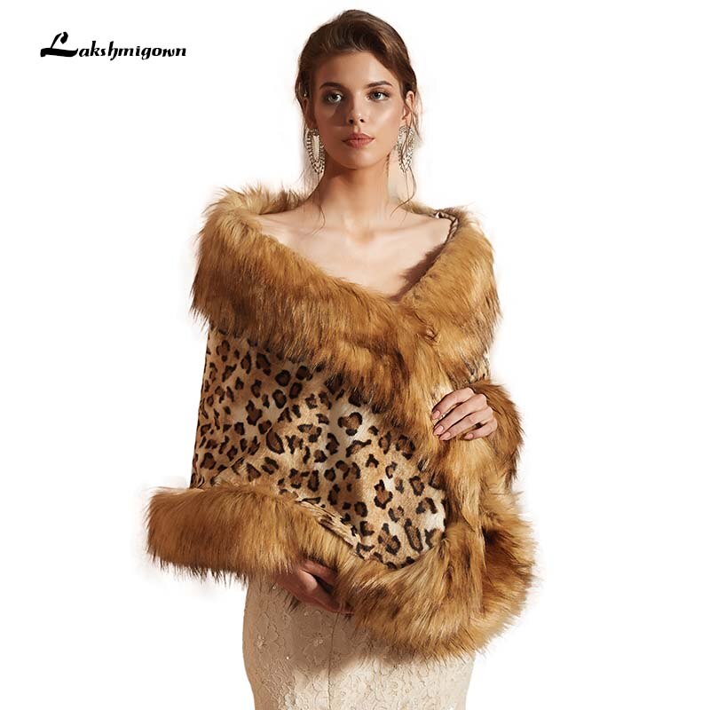 Elegante Avond Bolero Vrouwen Faux Fur Trouwjurk Cape Wrap Shawl Chic Bridal Party Jas Bont Stola Jassen