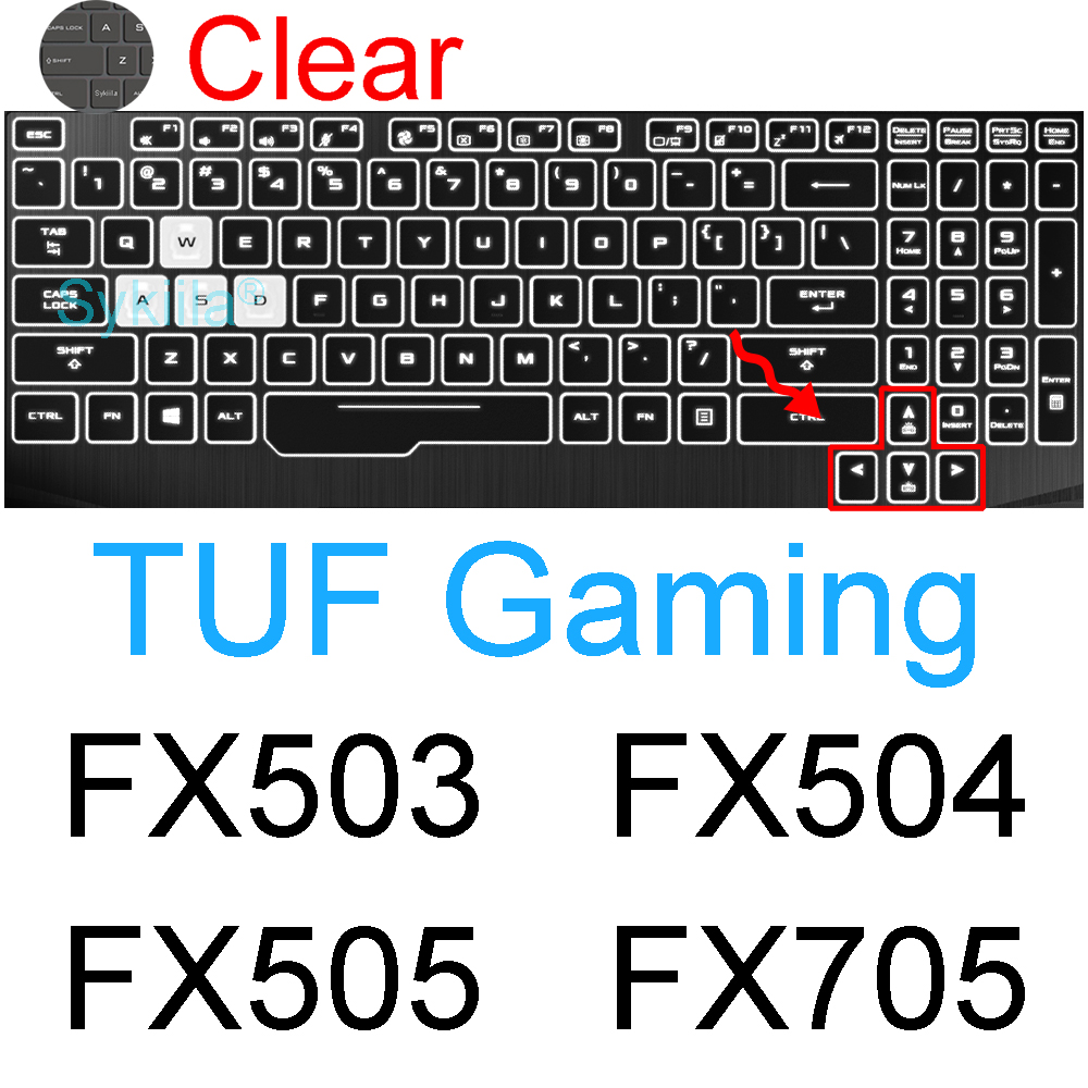 Keyboard Cover for ASUS TUF Gaming A15 A16 A17 Dash F15 F16 F17 FA507 FA607 FX507 FX607 FA707 Silicone Protector Skin Case 15 16: WHITE