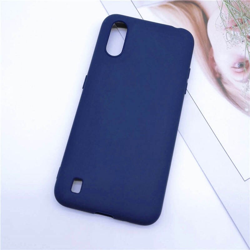 Case Voor Samsung A01 Case Soft Silicon Back Cover Voor Samsung Galaxy A01 GalaxyA01 Een 01 A015 5.7 Inch Coque bumper Leuke: Blue