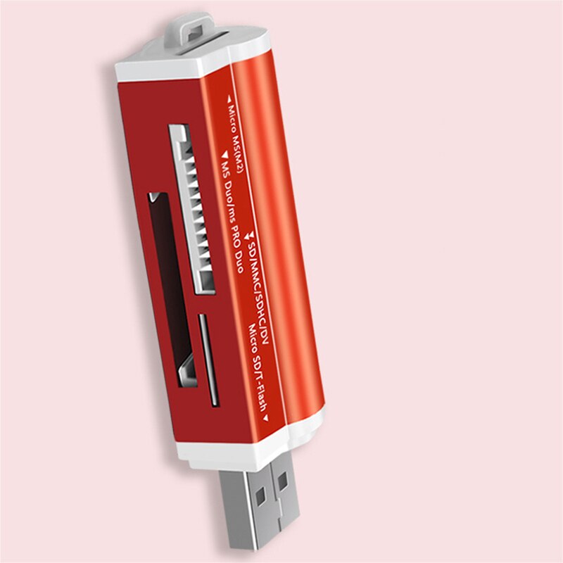 4 in 1 4 Slots Card Reader U Disk PC Phones Memory Cardreader Micro SD/SDXC TF Card Reader for Laptop Computer