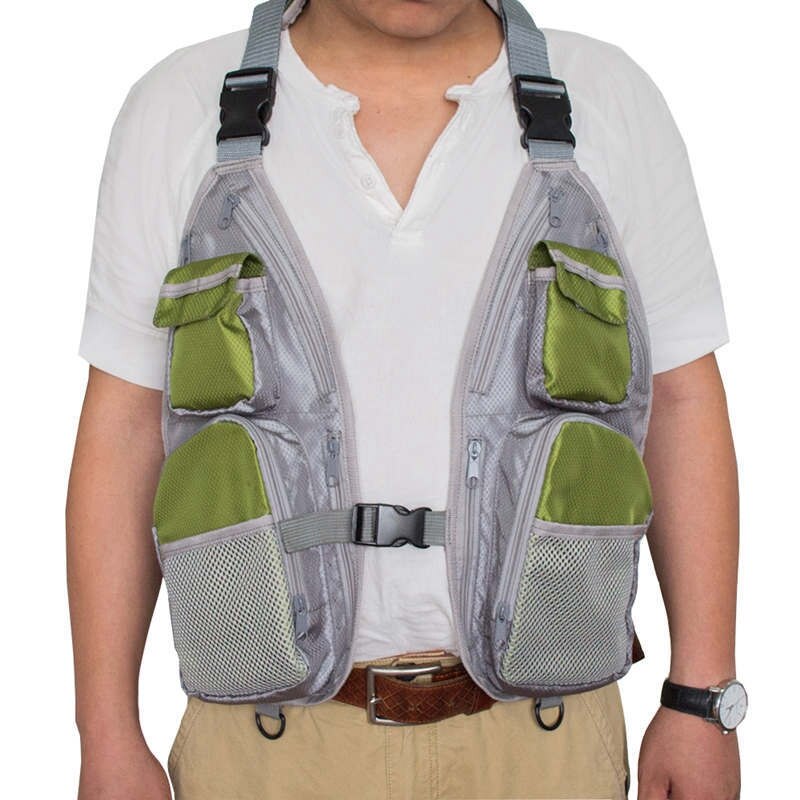 Outdoor Fishing Vest Multi Pocket Fly Fishing Clothes Jackets Tool Accessories Storage Chest Bag Utility Vests for Men