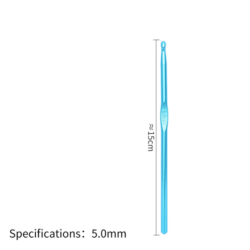 5pcs 2mm-10mm Sewing Needles Aluminium Crochet Hooks Needles Knit Weave Craft Yarn Sewing Tools Crochet Hooks Knitting Needles: Dark Khaki