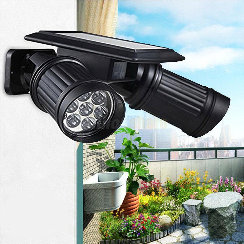 14LED Solar Spotlight Wall Light PIR Motion Sensor Lamp Path Garden Outdoor