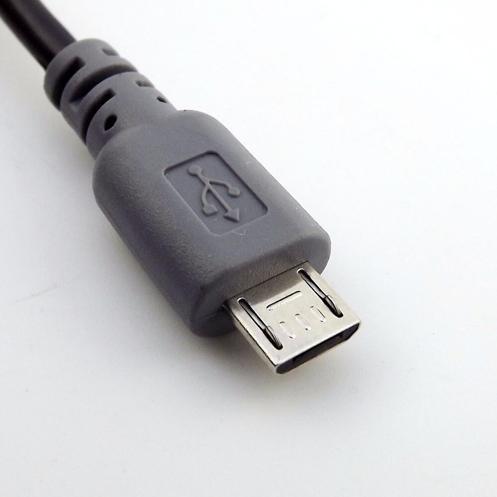 1pc mini usb type  b 5 ben han til micro b han 5 ben konverter otg adapter ledning datakabel 25cm