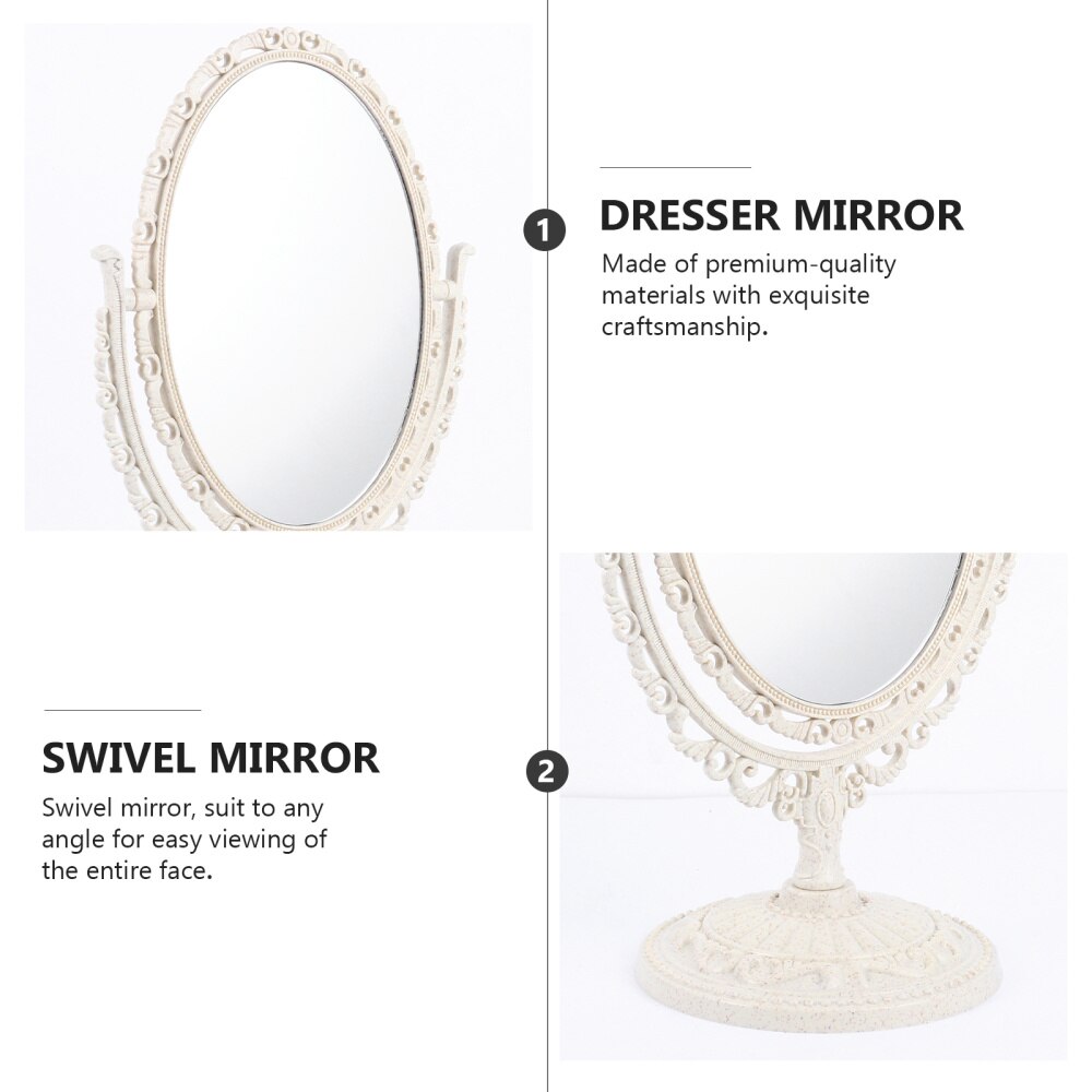 Espejo de tocador Vintage para maquillaje, 1 unidad