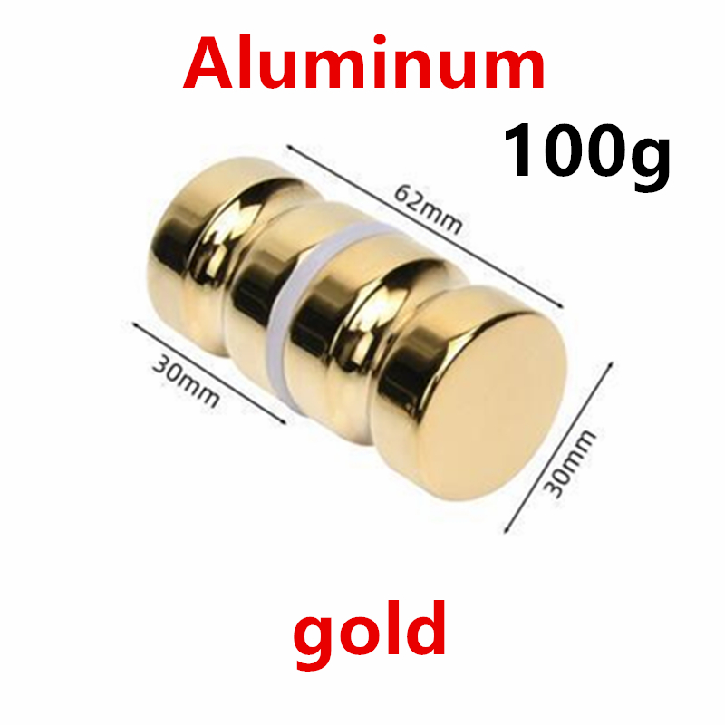 304 roestvrijstalen deurgreep 1,1 "diameter enkele glazen deurknop badkamer douchekast dubbelzijdig handvat trek met schroef: Zilver