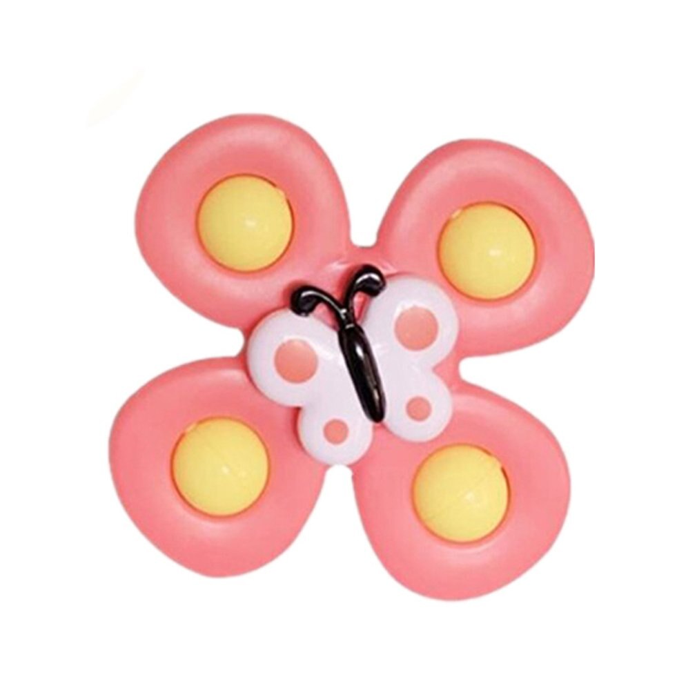 Succionador de insectos para mesa de comedor y silla, juguete giratorio de succión para los dedos, con ventosa, para insectos y flores: butterfly