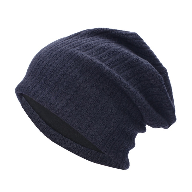 Gorro de punto elástico y térmico para hombre y mujer, gorro ligero de algodón, cálido, para otoño y primavera: XOU544Z
