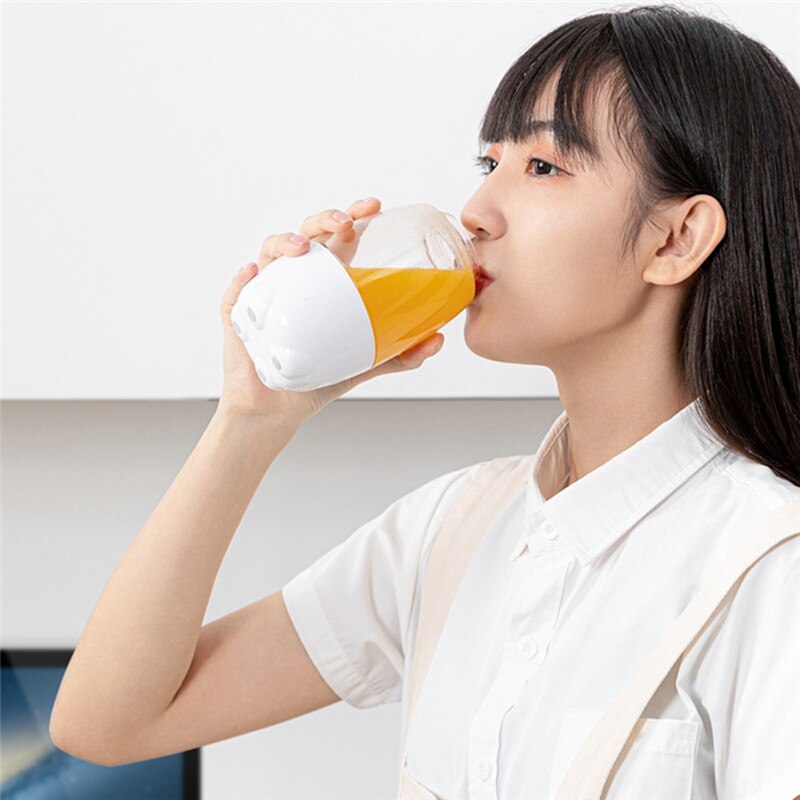 DTVANE Cute Small Juicers Usb Charging Portable Juicer cup for Home Drink Outdoors Mini Juice Cup 330ML