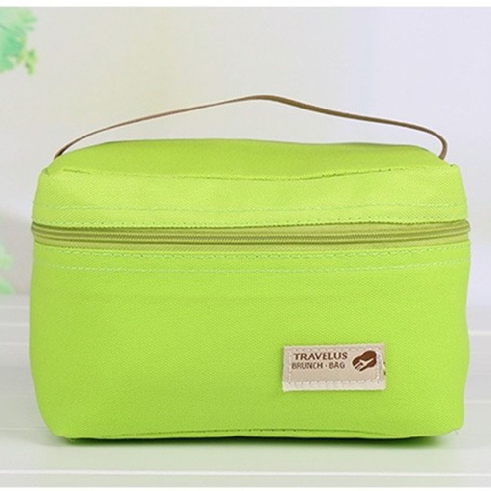 Practical Small Portable Ice Bags 4 Color Waterproof Nylon Cooler Bag Lunch Bag Leisure Picnic Packet Bento Box Food Thermal Bag: green