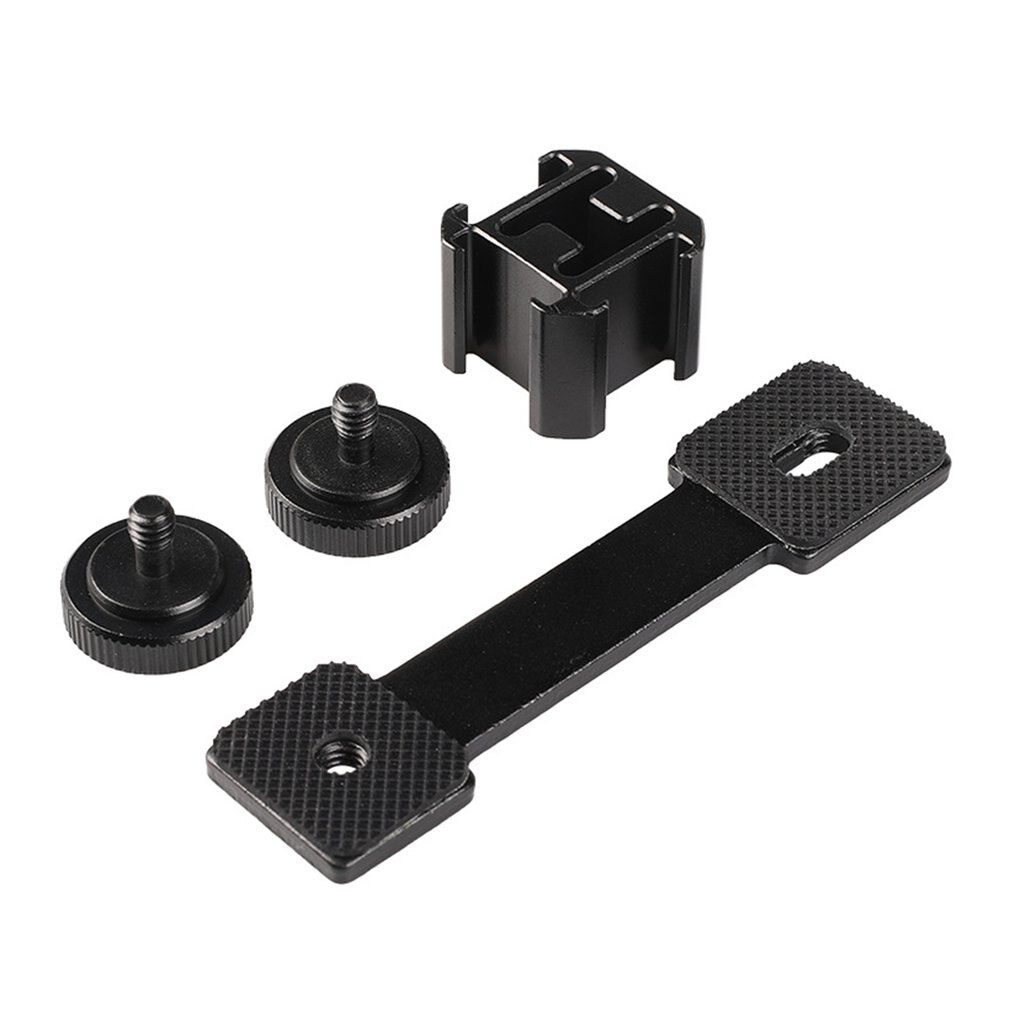 3 in 1 verdreifachen Heißer Schuh montieren Adapter Verlängerung Halterung Halfter Boya durch-MM1 Mikrofon Stehen für Glatte 4 DJI OSMO Handy, Mobiltelefon 2