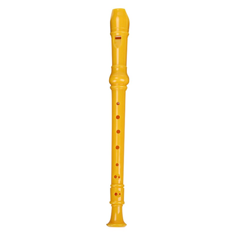 C Key Soprano Recorder ABS Soprano Descant Recorder Clarinet 8 Holes German Style with Fingering Chart Cleaning Stick for Kids: Yellow