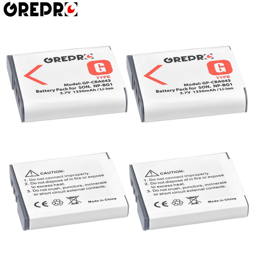 NP-BG1 NPBG1 Camera Battery + NP BG1 Battery Charger for Sony DSC-N1 DSC-T2 DSC-H9 DSC-H10 DSC-H20 DSC-H50 DSC-W130 DSC-W120: 4x Battery