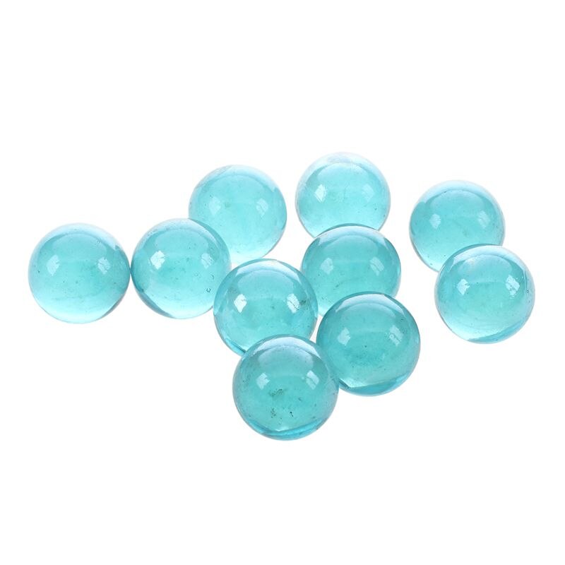 10 Pcs Knikkers 16Mm Glazen Knikkers Knicker Glas Ballen Decoratie Kleur Nuggets Speelgoed Lichtblauw