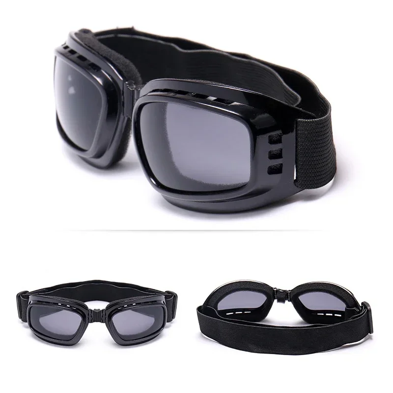 draussen-Sport Reiten Sonnenbrille Klapp Sonnenbrille Motorrad Brille Ski Brille Windschutzscheibe Brille Jahrgang Windschutzscheibe Brille: Grau
