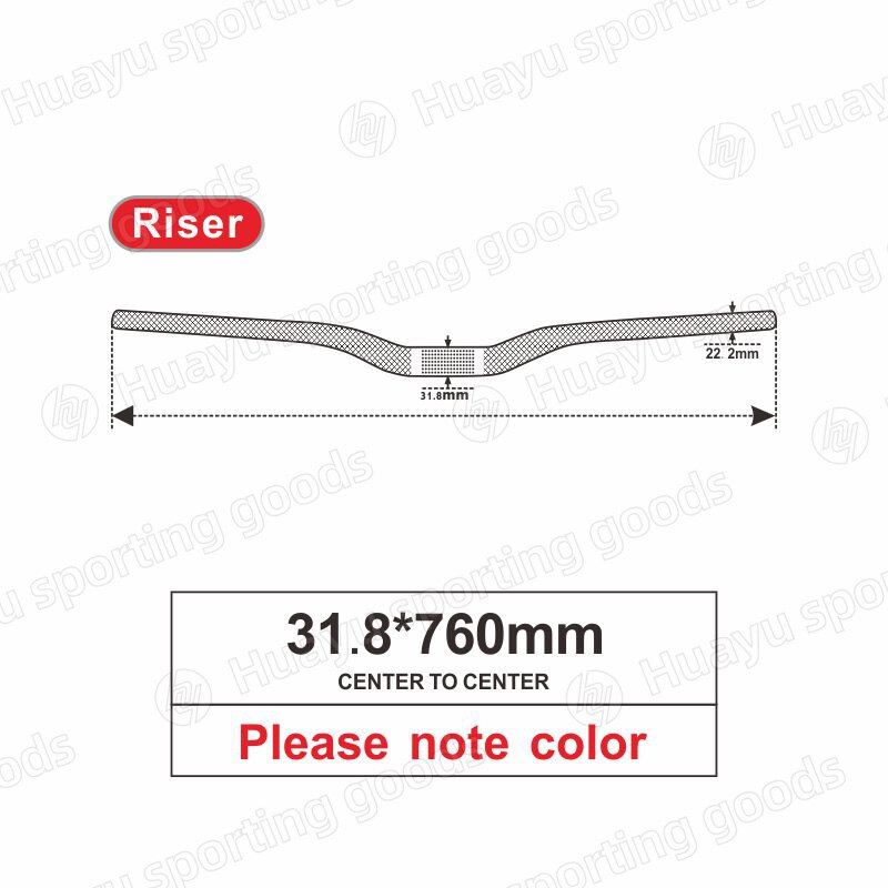 Geen Handelsmerk Carbon Stuur Mountainbike Fiets Stuur Carbon Stuur Mtb 3K 31.8*600 760Mm Swallow-vormige Stuur: 760mm