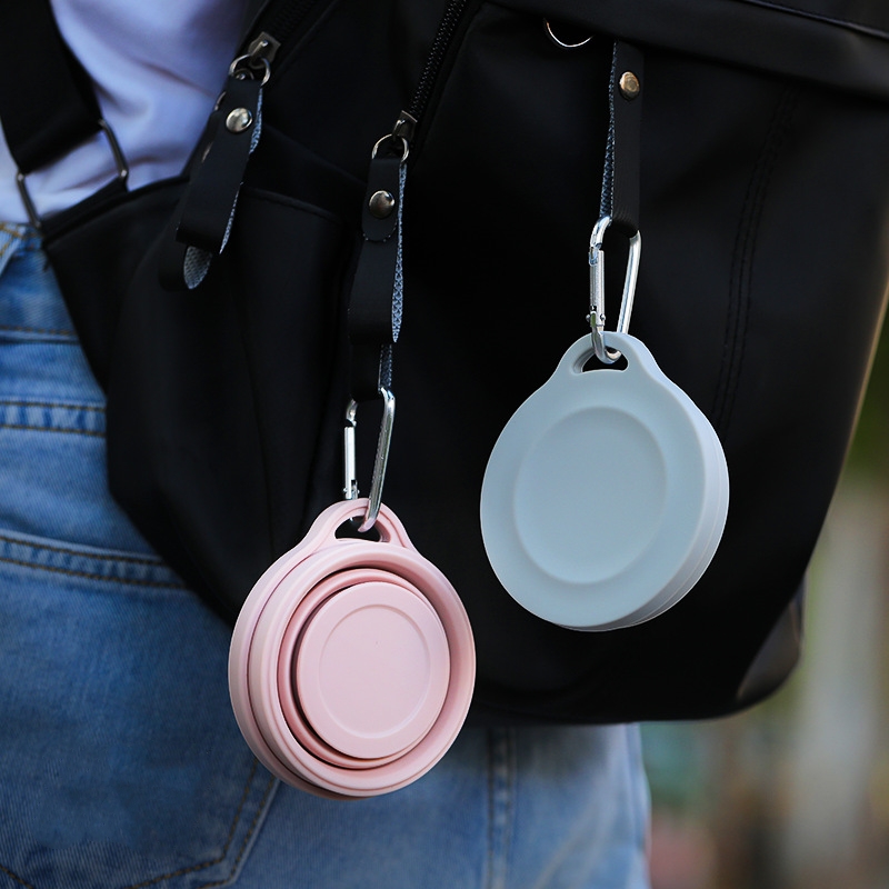Tasse pliante de 180ml, Mini tasse rétractable en Silicone, tasse à thé Portable, café de voyage en plein air, tasse à boire télescopique avec couvercle