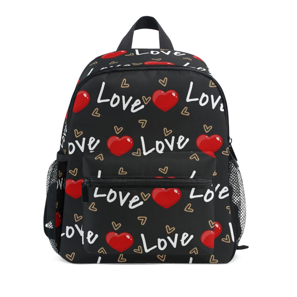 Moda Coração Vermelho Com Amor Texto Mochilas Bonito meninas do Estudante Da Escola Sacos Mochila Meninas Luxo Adolescente do Sexo Feminino Saco Da Senhora Saco de Livro