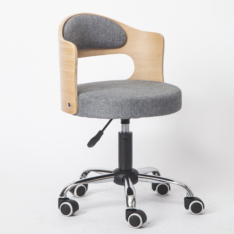 Stijl Massief Hout Lifting Barkruk Moderne Eenvoudige Rugleuning Thuis Beauty Salon Ronde Kruk Receptie Hoge Kruk Swivel stoel