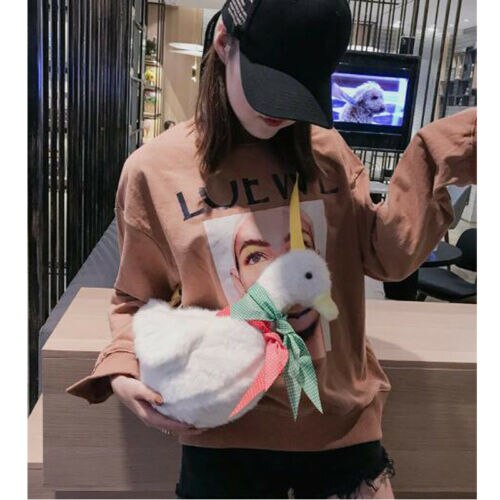 Leuke Grote Gans Vorm Vrouwen Schoudertas Tote Dames Casual Crossbody Tassen Vrouwelijke Messenger Bags Mode Handtassen