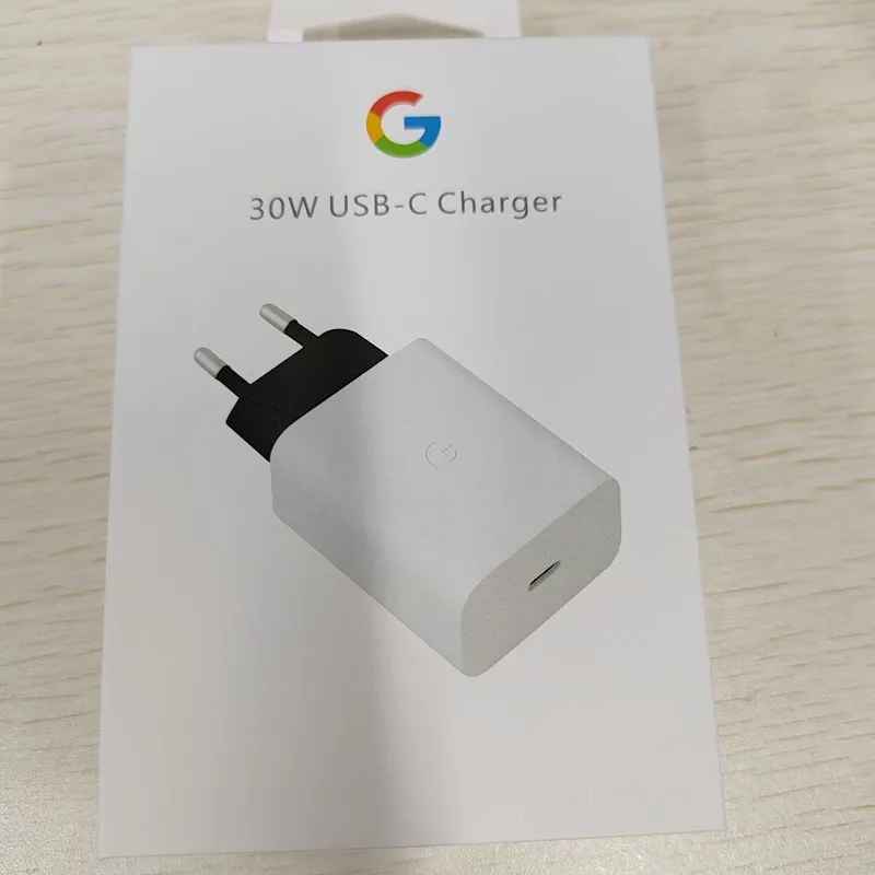 Cargador USB-C rápido PD de 30W para Google Pixel 9A 8A 7A 6A 5 Adaptador de carga de pared Compatible con dispositivos USB-C Cable USB C a C de 1M: CH