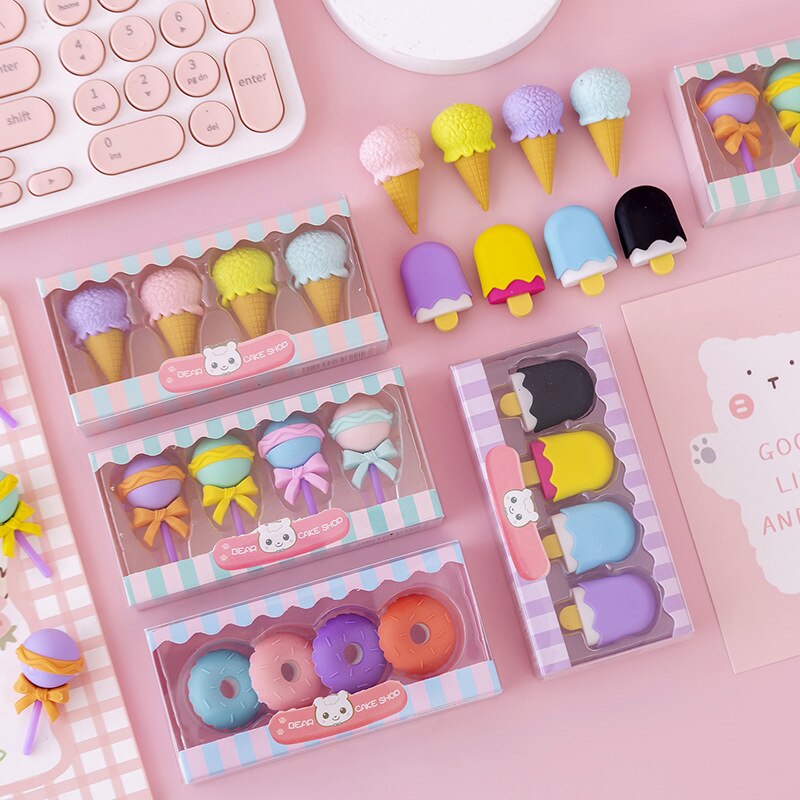 Gomme à Hamburger, Simulation de Dessert, , bande dessinée, mignon, papeterie,