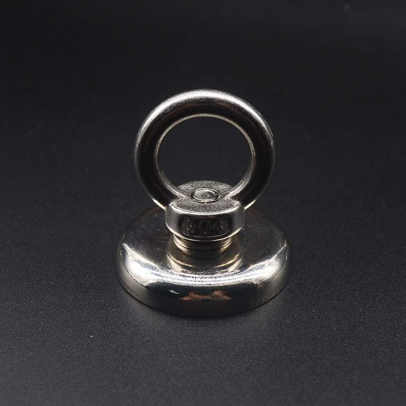 Strong Neodymium Magnet Salvage Magnet Deep Sea Fishing Magnets Holder Pulling Mounting Pot with Ring Eyebolt