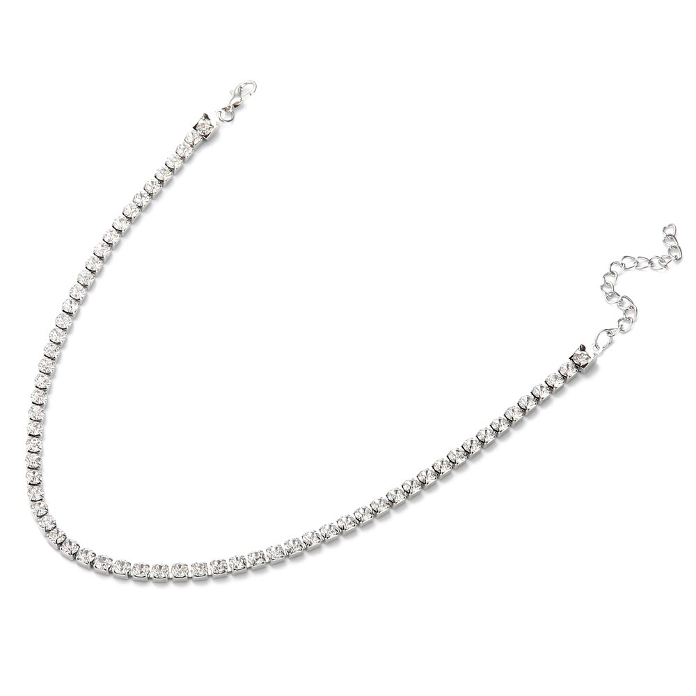 Luxe Bling Bling cristal strass collier ras du cou pour les femmes bijoux déclaration de luxe Collares bijoux