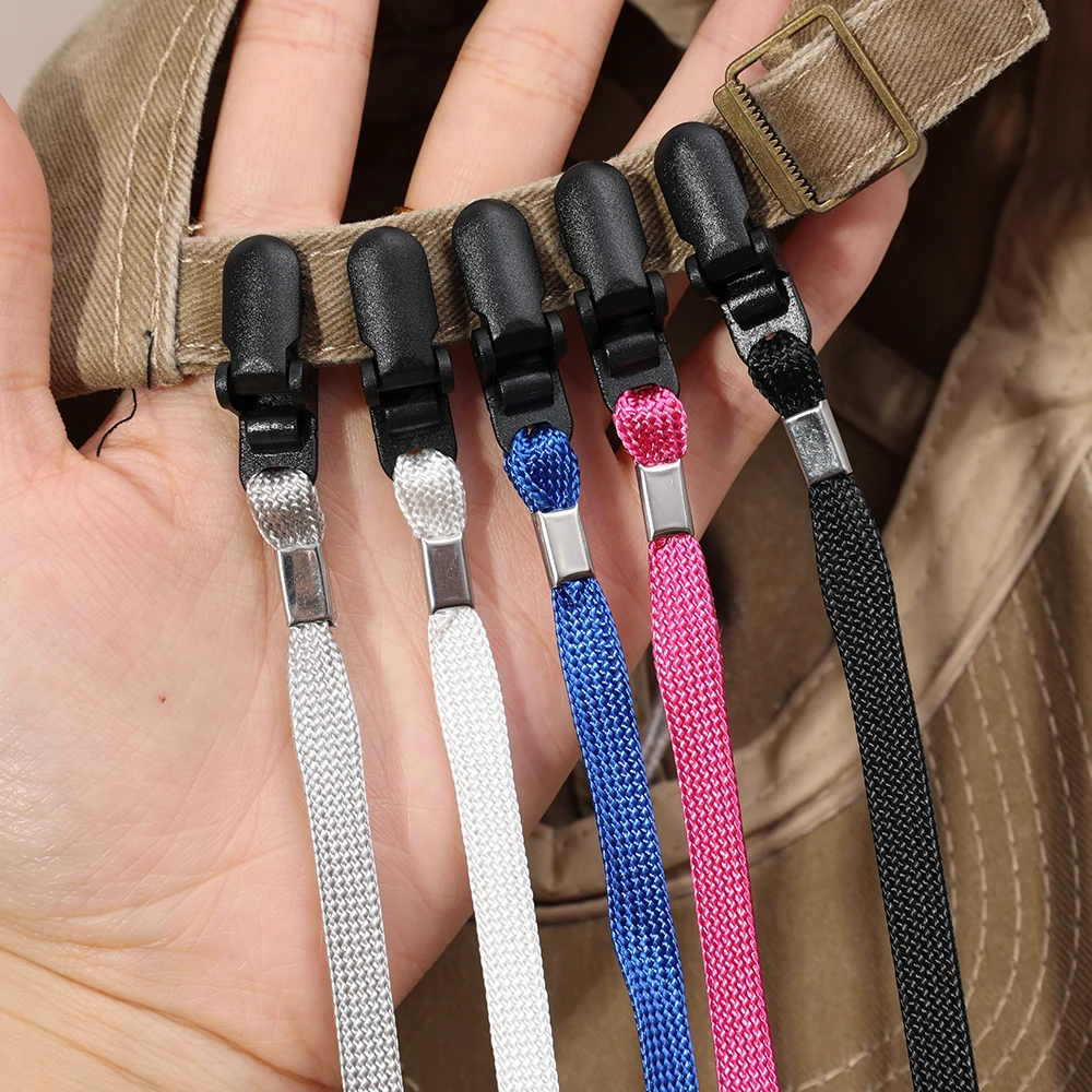 1/5 Stuks Cap Winddicht Touw Hoed Clips Cap Retainer Vissen Kleding Keeper Met Koord Voor Golfen Vissen varen Zeilen Sport