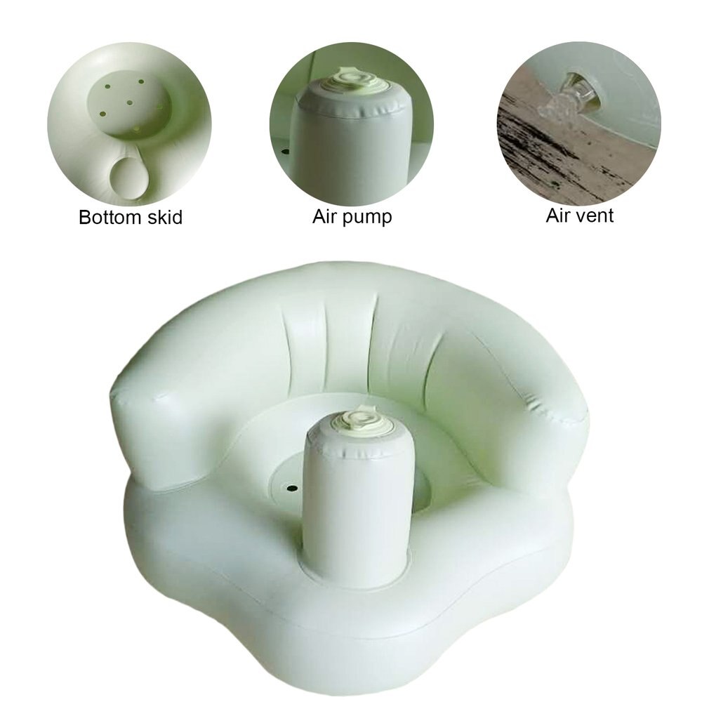 Kinderzitje opblaasbare stoel bank badstoelen eetkamer kinderwagen roze groen pvc baby draagbare speelmat banken leer kruk