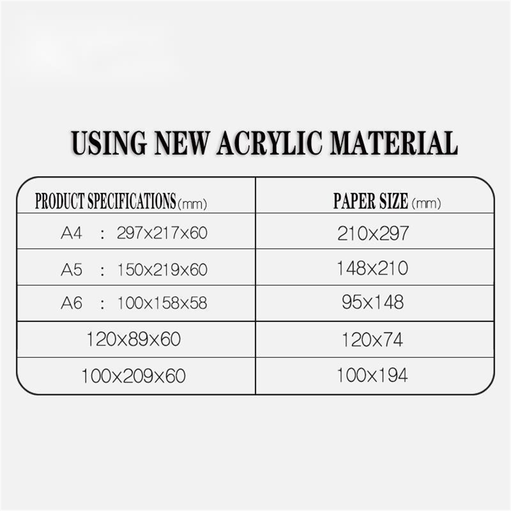 Acrylic Stand Brand A5 Double-sided Transparent Milk Tea Shop Menu Wine Crystal High-end Pull-out T-shaped Display Stand