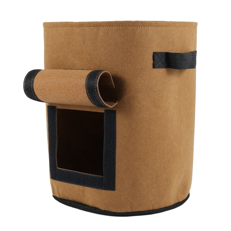 Aardappel Planter Bag/Plant Potten, 7-Gallon Venster Groente Planten Grow Bag, dubbele Laag Premium Ademend Geweven Doek Met St
