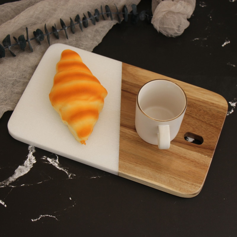 Marble Tray Splicing Cutting Board Desktop Shelf Simple Western Food Plate Cake Plate Home Soft Decoration