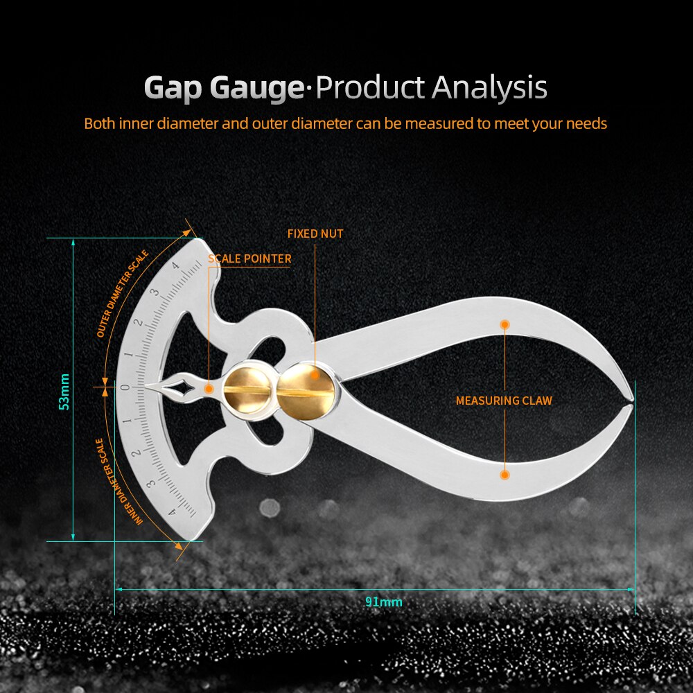 ONKEL.J Cap Gauge Angle Protractor Aluminum Alloy Measuring Ruler Carpenter Measuring Tools