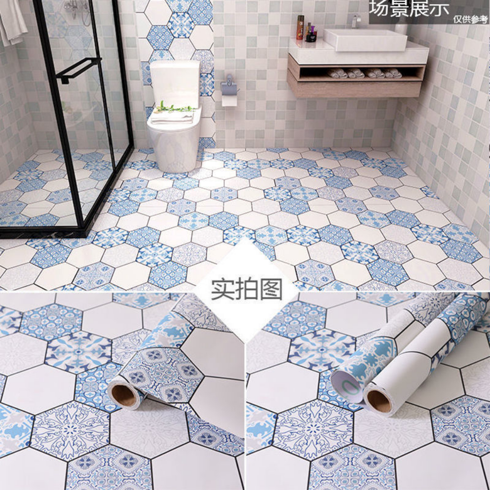 Autocollants de Carreaux de Sol Imperméables, Auto-Adhésifs, Épais, en Bois Mars, pour Mur, Sol, Chambre, Résistant à l'Usure, Décoration de Maison, Cuisine, HO